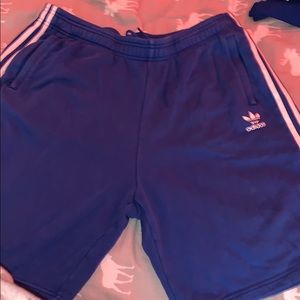 men’s blue adidas sweat shorts